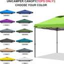10x10 Pop Up Canopy Replacement Top Cover with Air Vent for Straight Leg Canopy Tent, Waterproof for Outdoor Garden Patio Camping Sun Shade (Neon Green)