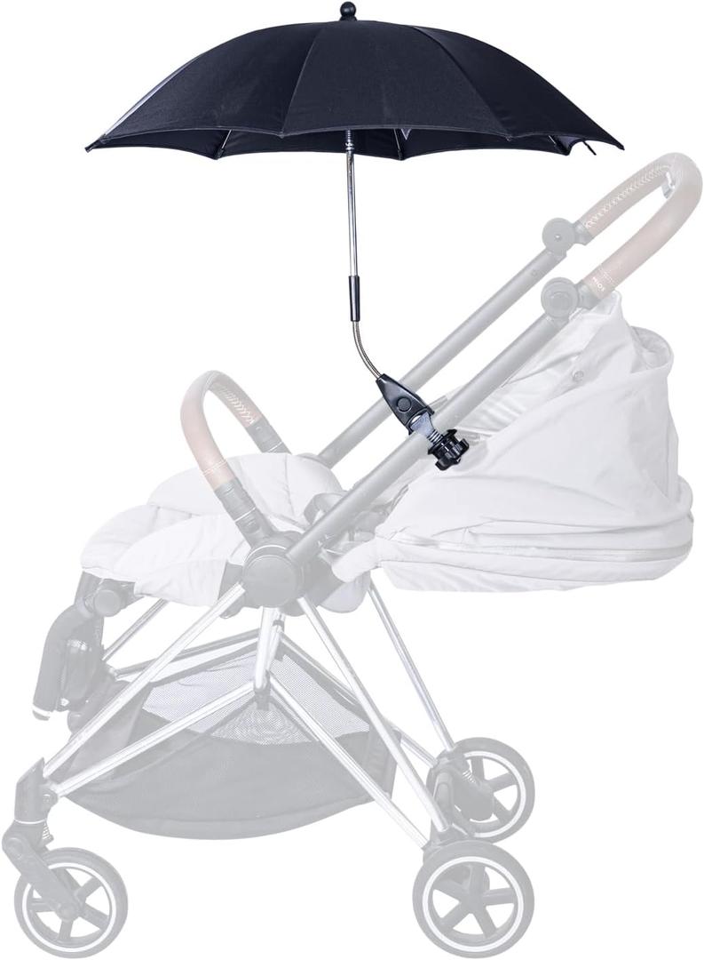 Protection little Umbrella fits for stroller Black pink 23 inch 58cm umbrella diameter