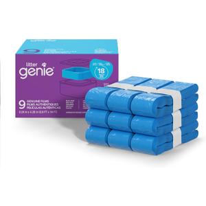 Litter Genie Refill Bags | Pack Of 9 Original Individual Films | Compatible With Litter Genie Standard And Jumbo Refills | Cat Litter Bags With Odor Control Litter Genie Refill Bags | Pack Of 9 Original Individual Films | Compatible With Litter Genie Standard And Jumbo Refills | Cat Litter Bags With Odor Control