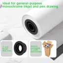 4 x Marspark 4 Rolls 20lb Uncoated Inkjet Bond Paper 30" x 150' 2" Core 80 GSM Ideal for General Purpose Compatible with Most Black and White Inkjet Printers Pen Plotting