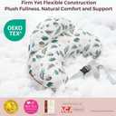 Momcozy Innovative Safety Guard Nursing Pillow for Breastfeeding- Wider Feeding Pillows for More Support for Mom & Baby- Easier Nursing & Hand Free- Fit for All, Removable Cotton Cover