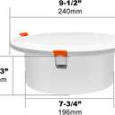 ABS Adjustable Soffit Vent Cover with Fly Screen - Nominal 8" Inch Round Air Vent for Inline Duct Fan, HVAC & Exhaust Systems（Spring Mechanism）