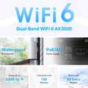 TP-Link Deco Outdoor Mesh WiFi (X50-Outdoor) AX3000 Dual Band WiFi 6 Mesh, Dual Gigabit Ports, Weatherproof, Works with Deco Mesh, Pole/Wall/Table Mount, 1-Pack