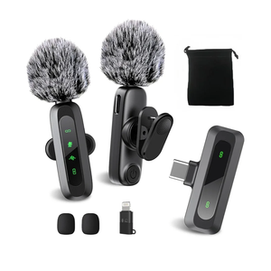 XBT 2-Pack Wireless Lavalier Microphone for iPhone,iPad,Android - Clip-on Lapel Mic with Noise Reduction,Plug & Play Mini Microphone for Video Recording,Interview,Podcast,Vlog,TikTok,YouTube,