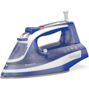 BLACK+DECKER One Step Steam Iron, EvenSteam Soleplate & Smart Steam Control with Easy-Fill Water Tank and 3-way Automatic Shutoff (Medium)