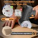 2026 Upgraded Cordless Electric Scissors - Larger 1.84" Tungsten Blade, Wider Opening, 320 RPM, 1/3" Max Thickness, 3-Speed & LED Display, Cardboard Cutter Designed for Cardboard box, Black