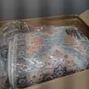 Cushioned Kitchen Rug Sets 3 Piece Anti Fatigue Kitchen Mats for Floor Non Slip Waterproof Kitchen Rugs and Mats Comfort Standing Mat Runner for Home Office,Sink,Laundry (17.3''x28''+17.3''x36''+17.3''x48'', Blue)