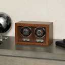 ROTHWELL Double Watch Winder for Automatic Watches with Quiet Motor with Multiple Speeds and Rotation Settings (Tan / Brown)