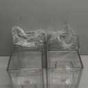 Yieach 4 Pack Clear Stackable Storage Drawers,4.4'' Tall Acrylic Drawer Containers for Organizing,Bathroom Organizers and Storage Bin Box,Plastic Makeup,Medicine Organizer Bins for Cabinet,Undersink