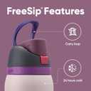 Owala FreeSip Insulated Stainless Steel Water Bottle with Straw for Sports, Travel, and School BPA-Free Sports Water Bottle, 40 oz, Dreamy Field