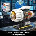Aircraft Engine Building Kit for Adults, STEM Mini Engine Model Toy with Motor & Hand Rocker, Compatible with Lego Airplane Set, Gift Idea for Teens Boys 8-14+ (635 PCS)