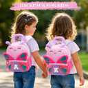 YOOLIFE Sister Gifts Personalized Gifts Initial Birthday Gift, Backpack for School Initial Personalized Bookbag For Granddaughter Sister Daughter Niece Pink S