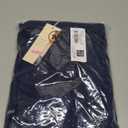 Dokotoo Women's Fashion 2025 Spring Summer Buttons Collar Short Sleeve Drawstring Waist Side Pockets Striped Casual Jumpsuits Romper Navy Blue Size 2XL