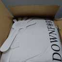 Down Fibers Comforter Twin Size,Luxurious All Seasons Hotel Collection Duvet Insert,54 Oz High Bulkiness Medium Warmth,Fluffy & Breathable for Bedroom, Guestroom, Hotel (White,68x90)