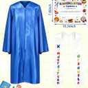 Kindergarten Graduation Cap and Gown 2026 Kids Set Preschool Unisex Grad Attire for Little Ones Tassel Certificate Toddler (Black, XS)