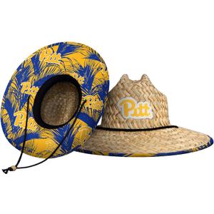 FOCO NCAA Mens NCAA College Team Logo Floral Lifeguard Beach Straw Sun Hat (One Size)