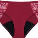Thinx Ultra-Soft Period Underwear, Brief-Style Leakproof Underwear for Women, Holds Up to 12 Regular Tampons, Period Panties, Reusable, Comfortable, & Flexible, Spicy with Lace, S