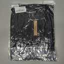 Womens Short Sleeve T Shirts Pleated Dressy Casual Crewneck Loose Fit Tee Trendy Summer Tops Blouses 2025 (Black, XL)