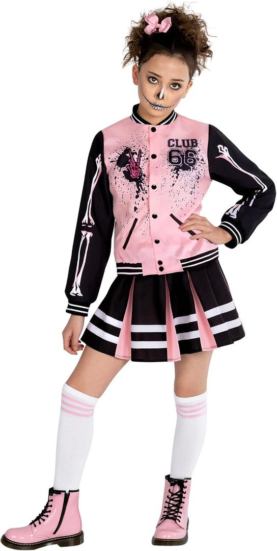 Morph Dead Cheerleader Costume For Girls Zombie Cheerleader Costume For Girls Halloween Costumes For Kids (X-Large)