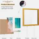 Vintage 14x14 Picture Frame, Antique Gold Photo Frames with Plexiglass Front,Ornate Square 14x14 Frame Display 10x10 with Mat or 14 x 14 Picture Frame Without, Wall Décor,1 Pack,Gold