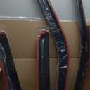 IKON MOTORSPORTS Tape On External Window Visor, Compatible with 1999-2016 Ford F250 F350 F450 F550 Super Duty Crew Cab, Dark Smoke Acrylic Shade Rain Sun Guard Wind Vent Air Deflector