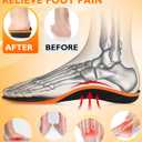 Ailaka Work Boot Insoles for Men Women, Plantar Fasciitis Relief High Arch Support Inserts for Standing All Day, Comfort Cushion Shock Absorption Orthotic Inserts for Heavy Duty Support (12-13 WOMEN/11-12 MEN, Black)