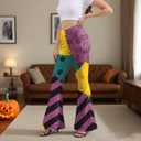 St Patrick's Day Bell Bottom for Women Shamrock Clover Printed Flare Leg Pants (XL)