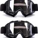 Dirt Bike Goggles ATV Motocross Motorcycle MX Off Road for Men Women Adult Youth Riding Racing (Black Frame+ clear Lens)