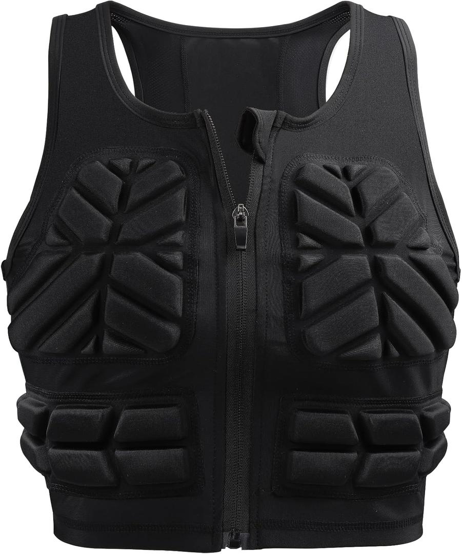 Impact Vest for Women Chest Protector Padded Compression Vest for Sports, Karate, Football, Breast and Rib Protection (Medium)
