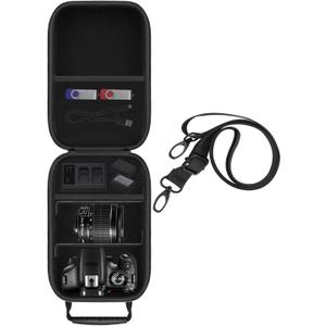 Hard Camera Case for Canon EOS Rebel T7 / R50 / R6 Mark III /R100 / R5 / R5 Mark II / R7 / 5D Mark IV Mirrorless Camera, Travel Camera Bag Protective Case with Adjustable Shoulder Straps - Black