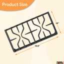 WB31X27151 Stove Grate Replacement Parts For GE Burner Grate, for GE Gas Stove Burner Replacement, WB31X24736 Cast Iron Stove for GE Gas Stove Parts Surface Burner Side Grate, 1 Packs, 19.6'' x 10''