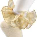 Yepami 4 Pairs Girls Ruffle Socks Big and Shimmering Lace Sock Ruffled Dress Socks for Girl Toddler (L)