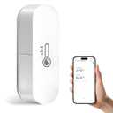 Zigbee Temperature Sensor, Humidity Sensor Thermometer for House, Compatible with Alexa & Google Assistant, eWeLink APP for Remote Monitoring and Home Automation, ZigBee 3.0 Hub Required