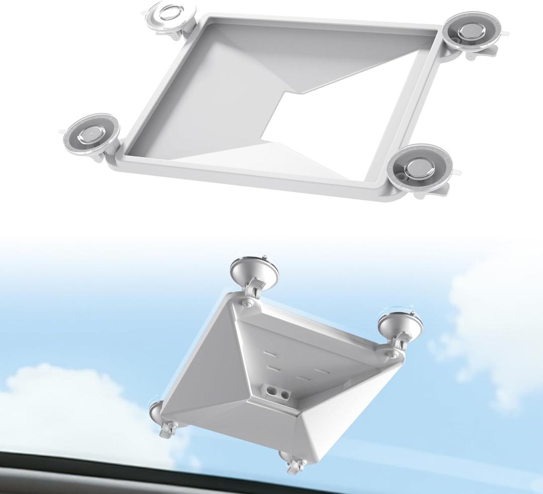 RVMARINEPAT Starlink Mini Mount Suction Mount 2 in 1 Protect Cover Starlink Mini Accessories for Car Sunroof Window RVs (White Silicon)