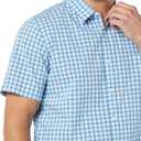 2 x Amazon Essentials Men's Slim-Fit Short-Sleeve Poplin Shirt (Blue, L)