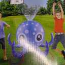Sprinkler for Kids Inflatable Octopus Water Toys with 6 Rings, Summer Outdoor Toys Backyard Water Spray Sprinkler Fun Pool Toys for 3 4 5 6 Years and Up Boys Girls Gifts, 8.2 inches x 8.2 inches x 2.7 inches