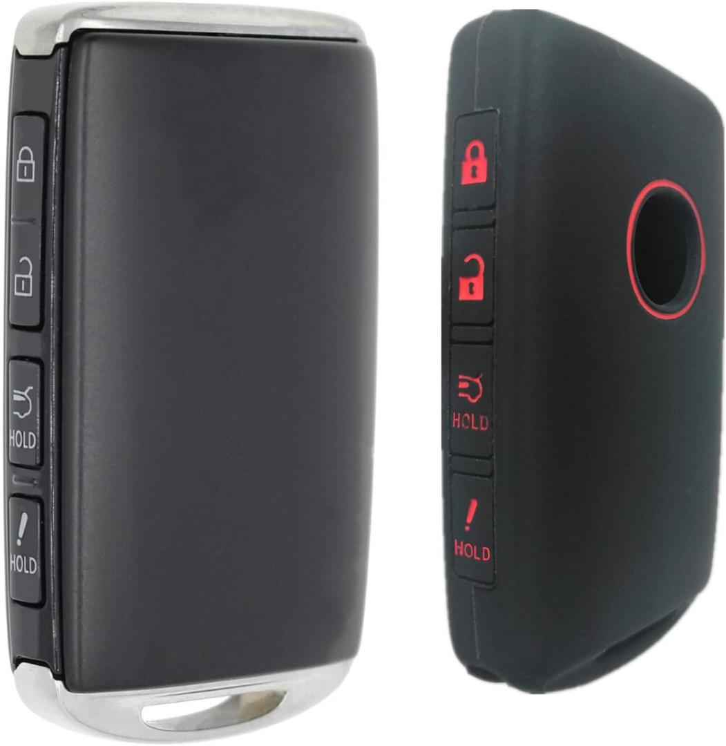 KAWIHEN Replacement Key Fob Case Shell Compatible with 2019 2020 2021 2022 2023 Mazda 3 6 CX-5 CX-9 CX-30 MX-5 Miata Key Fob WAZSKE11D01 (Shell and Silicone)
