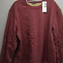 G Gradual Sherpa Lined Sweatshirts for Men Fleece Crewneck Sweatshirt Pullover Warm Shirts for Winter (Small, Wine)