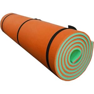 Water Floating Mat Lounger Float Non Inflatable Pad Pool Floating Raft Outside Pool Float Raft Lounge Mattress for Swimming Pool, Boat, Adults, Green Orange