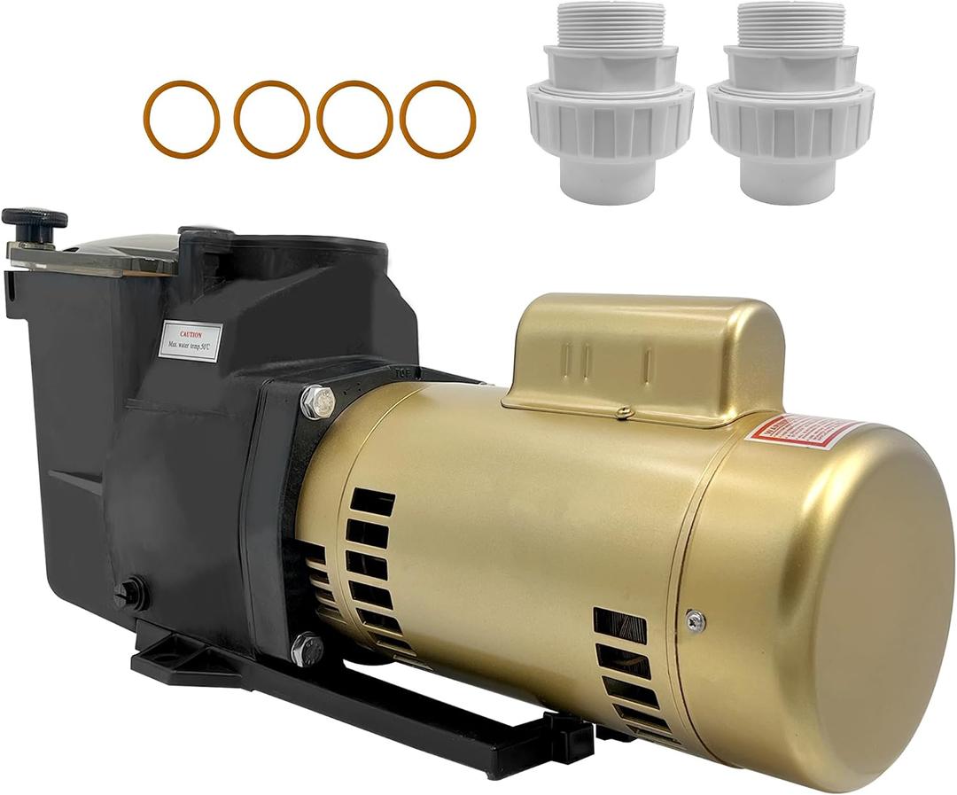W3SP2610X15 3HP Pool Pump 115/230V Compatible with Hayward Super Pump SP2610X15, Single Speed Pool Pump for Above and InGround Pools or Spas, with 2" Inlet High Flo w/Slip-On Fitting