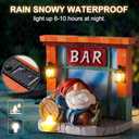 WINTS Garden Gnomes Solar Lights,Solar Gnomes Outdoor,Funny Garden Gnomes Decoration for Lawn,Balcony,Yard,Patio Gnome Gifts for Mom,Men