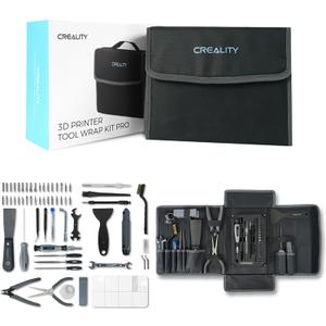 Creality 3D Printer Tools Kit, 74 Pcs in 1 3D Printing Tool Wrap Kit Assembly/Removal/Finishing/Filament Cutting Set with Nozzle Cleaning Kit 3D Printer Accessories for All FDM 3D Printers