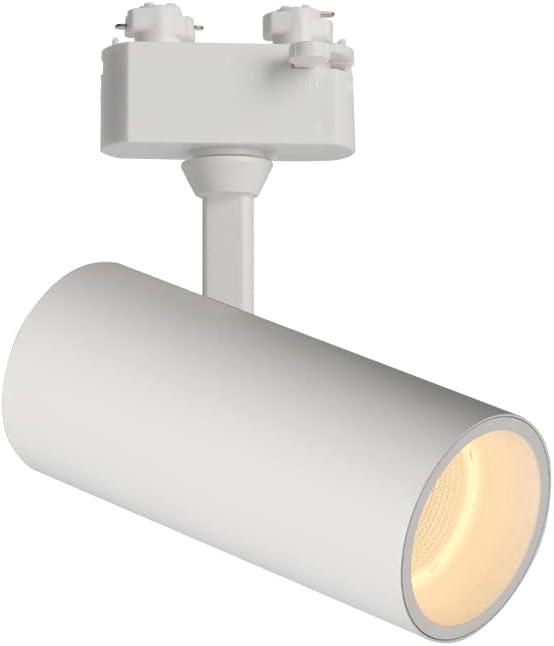Aisilan White Dimmable Track Lighting Heads, Compatible with Single Circuit H Type Rail, CRI97 Flicker-Free 9W Warm White Accent Fixture for Living Room, Bedroom, Kitchen, Corridor, Art Lighting
