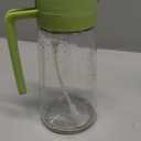 YARRAMATE 16oz/470ml Glass Olive Oil Sprayer for Cooking with Stickers, 2 in 1 Oil Dispenser for Kitchen Gadgets, Food Grade Premium Spray Bottle with Portion Control for Salad, Frying, BBQ (Green)