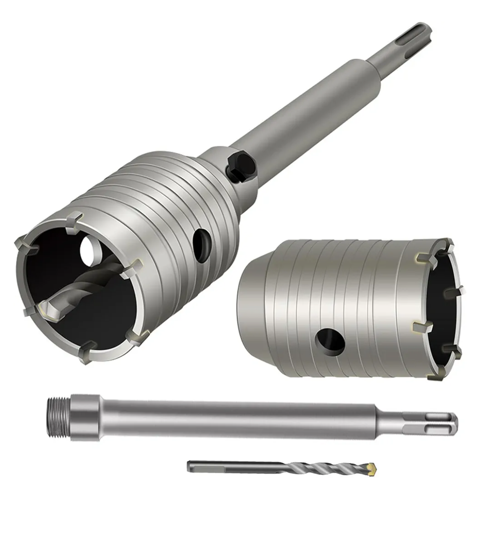 2 1/2 Inch Concrete Hole Saw with 220mm Plus Shank, 65mm Wall Hole Saw Drill Bit for Cement Brick Concrete Stone Wall