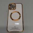 Misea Magnetic for iPhone 16 Pro Max Case Compatible with MagSafe [Never Yellowing] [Military Grade Drop Protection] Full Camera Lens Protector Plating Soft Clear Phone Case for Women 6.9", Desert