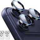 ESR 2 Pack for iPhone 17 Pro Max/17 Pro/16 Pro Max/16 Pro/15 Pro Max/15 Pro/14 Pro Max/14 Pro Camera Lens Protector, Ultra-tough HD Individual Lens Protectors, Ultra-thin Tempered Glass, Black