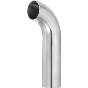 PATIKIL 90 Degree Mandrel Bend Elbow, 1 1/2inch OD Sanitary Exhaust Elbow Exhaust Pipe Connector 304 Stainless Steel 4in l Extended Pipe for Welding Modified Stair Handrail HVAC, 1 Pcs