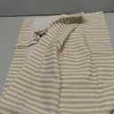 jinchan Tie Up Linen Textured Striped Bow Tie Curtain for Kitchen Bathroom Rod Pocket Pinstripe Valance Window Treatments Ticking Stripe Pull Cord Valance 1 Panel 18 Inch Tan on Beige