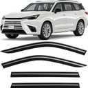 CLIM ART Incredibly Durable Rain Guards for Lexus TX 2024-2026, Original Tape-on Window Deflectors, Vent Deflector, Window Visors, Car Accessories, 4 pcs. - 424396